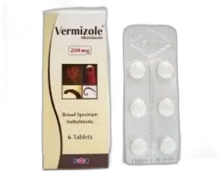 VERMIZOLE  200 MG 6 TAB