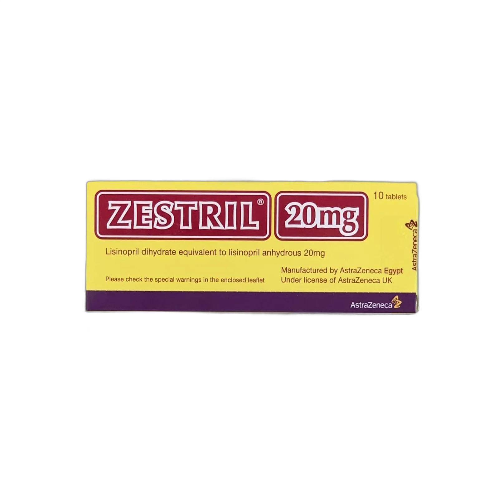 ZESTRIL  20  MG  10 TAB old