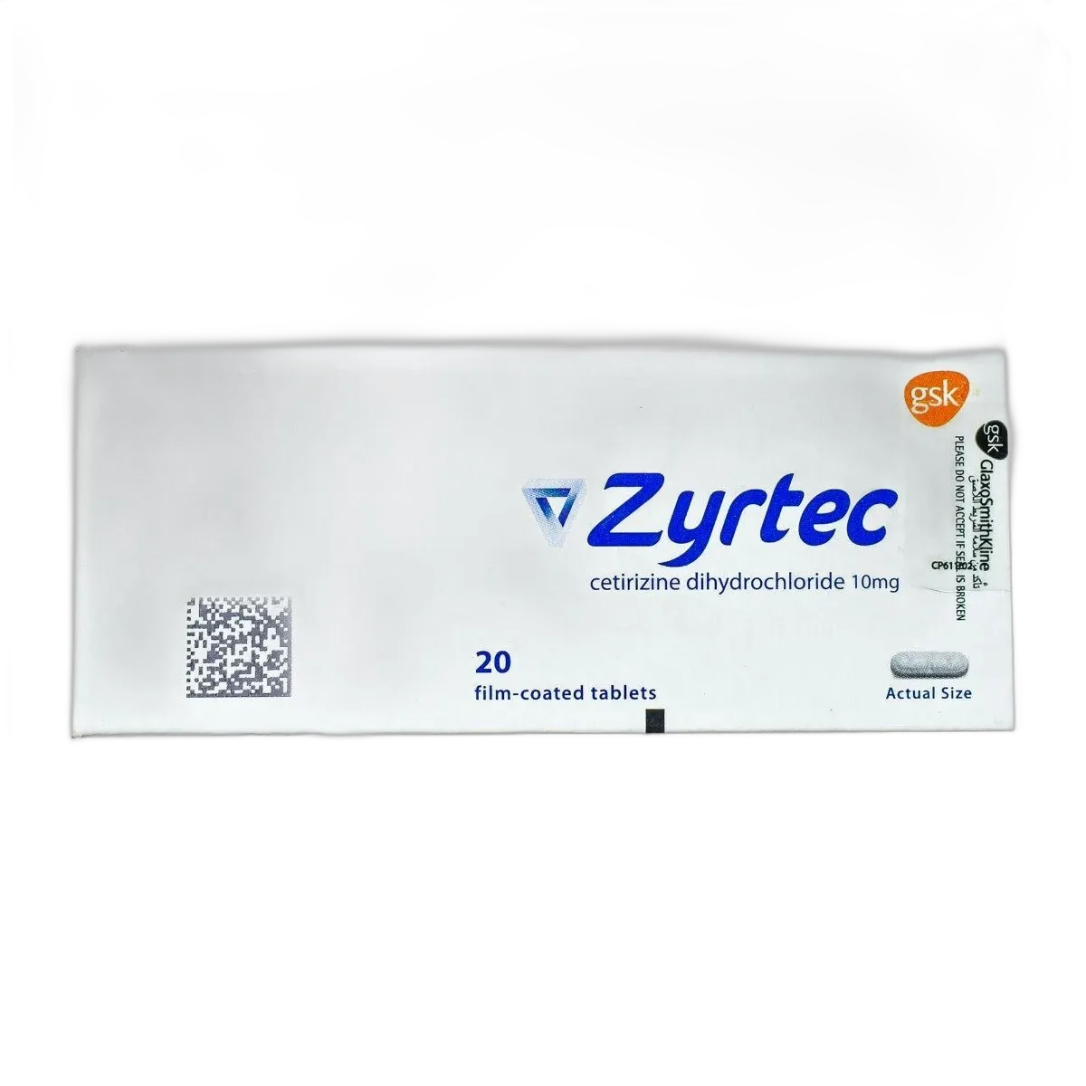 ZYRTEC 10 MG 20 TAB