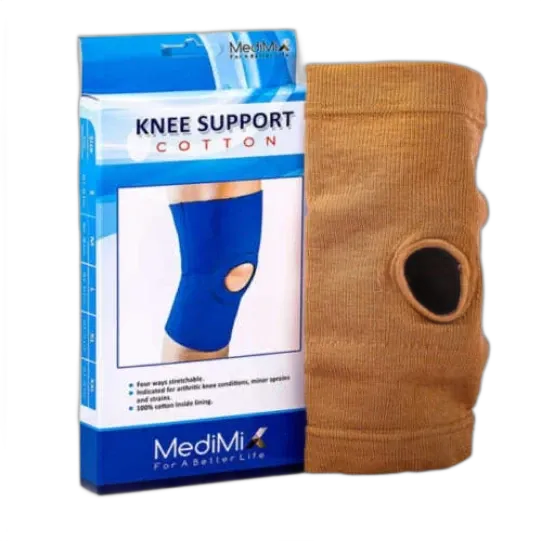 Open-type knee brace (Taiwan-made), various sizes.