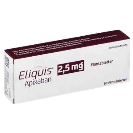 eliquis 2.5 mg 20 tablets new