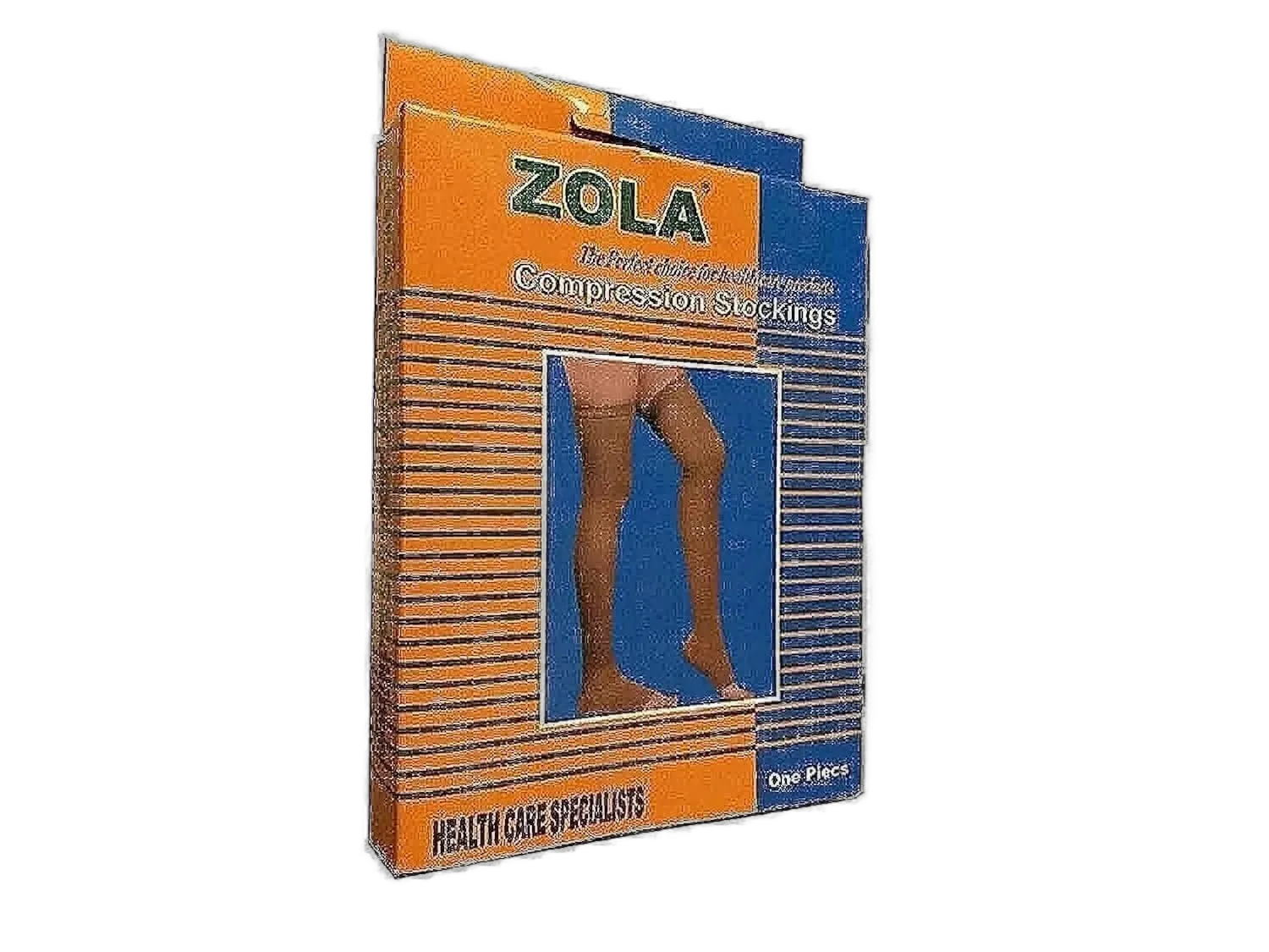 Imported over-the-knee compression stockings for varicose veins.