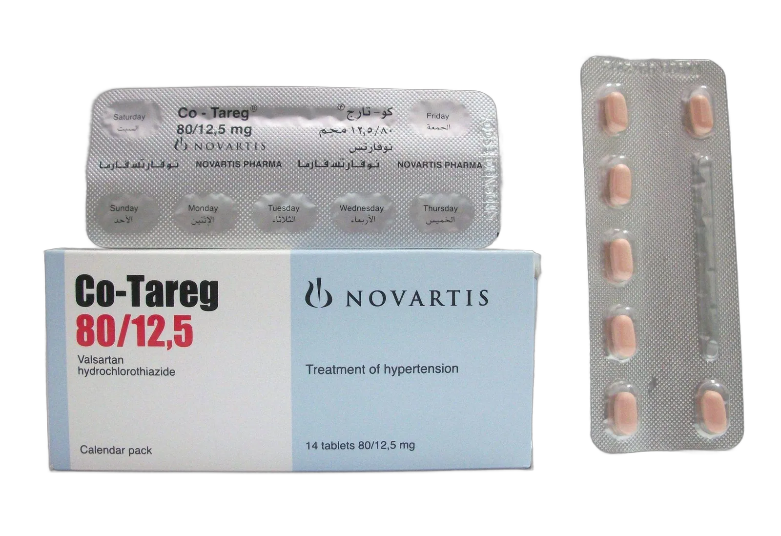 CO- TAREG 80 & 12.5 MG 14 TAB