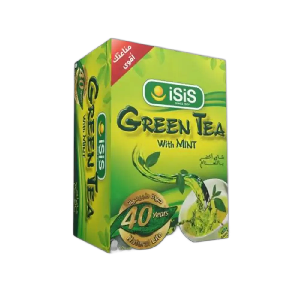 ISIS GREEN TEA WITH PEPPERMINT 12 SACHETS